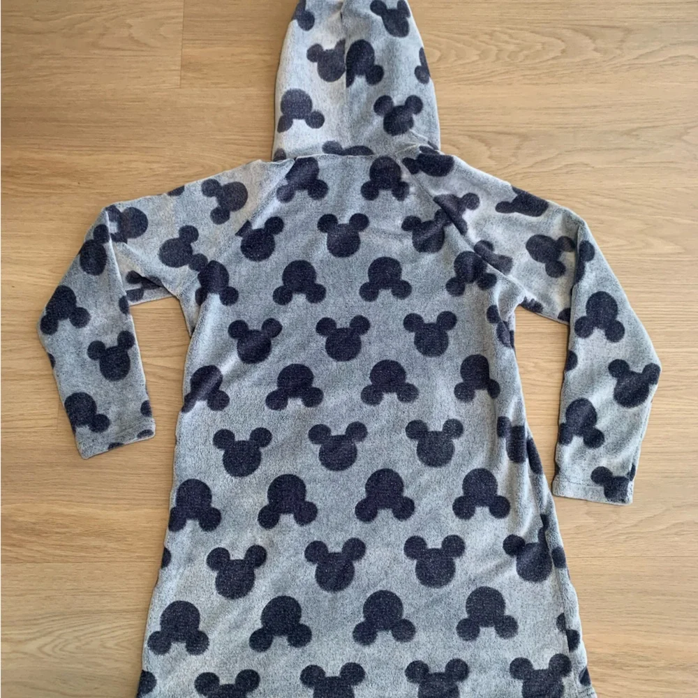 DISNEY MICKEY MOUSE FAUX FUR FLEECE Women’s Blue Long Sleeve Pullover Hoodie - M - Picture 7 of 10